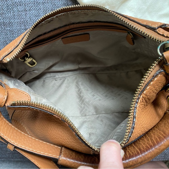 Cole Haan Rusty Brown Orange Leather Hobo Shoulder Bag with Dust Bag - Picture 6 of 16